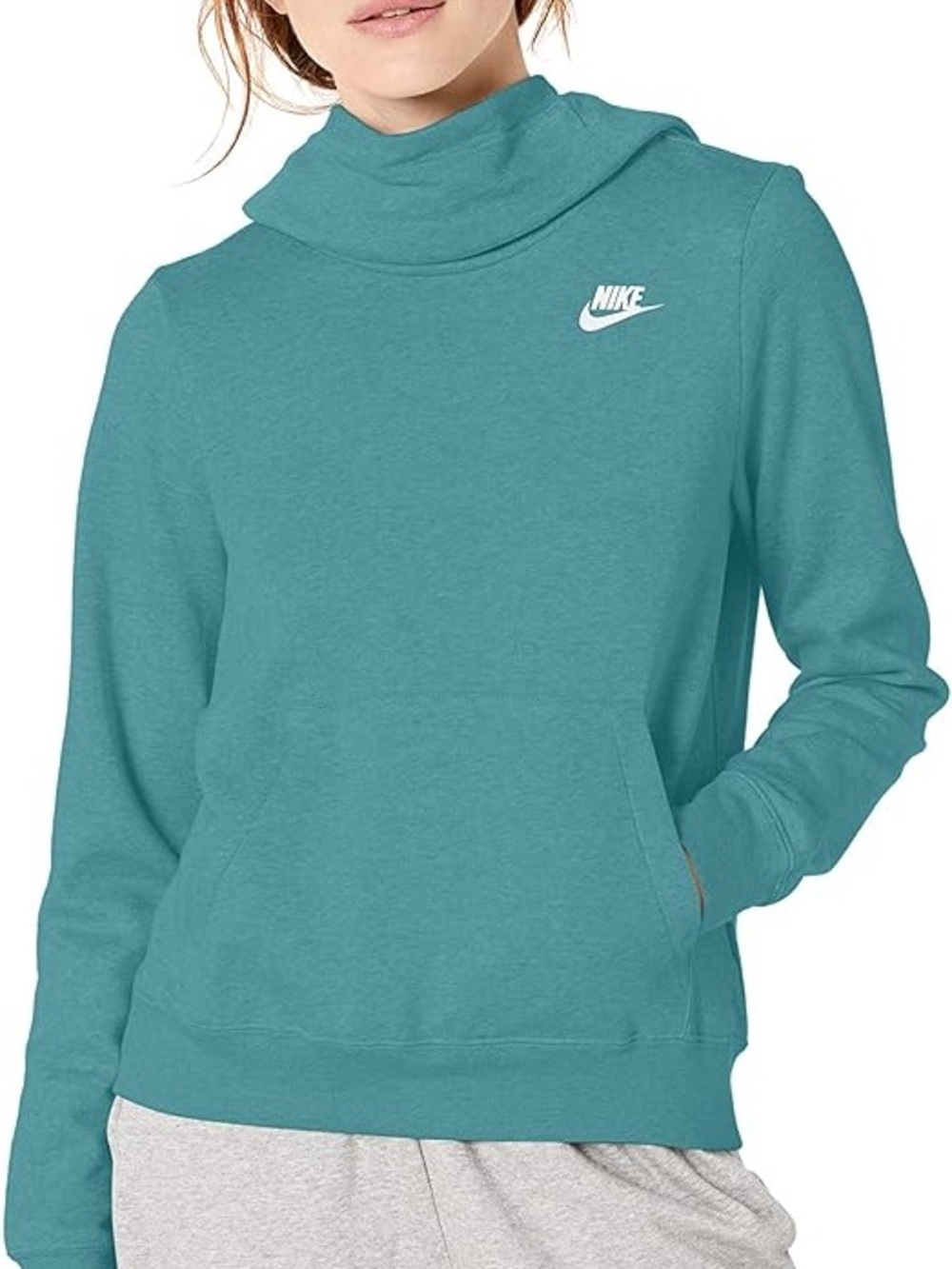 Nike Women’s Teal Funnel Neck Pullover Hoodie